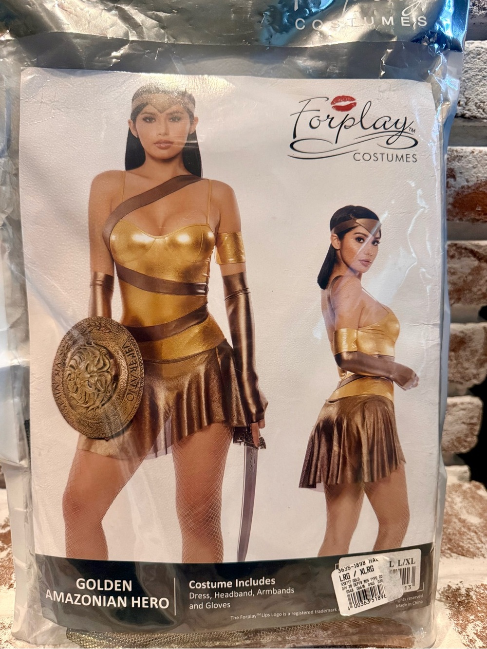 Forplay Metallic Gold Amazonian Hero Costume